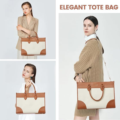 LOVEVOOK Laptop Bag for Women 15.6 lnch, Waterproof Laptops Tote Bags for Womens - Image 2
