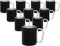 DISCOUNT PROMOS Stainless Steel Mugs with Carabiner Handle 10 oz. Set of 10, Bulk Pack - Perfect for Coffee, Soda, Other Hot & Cold Beverages - Black