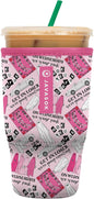 Sok It JavaSok Iced Coffee & Cold Soda Insulated Neoprene Cup Sleeve (She Doesn't Even Ghost Here, Large: 30-32oz)