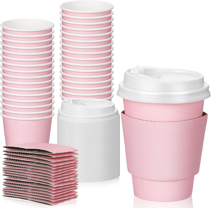 Patelai 48 Pcs 12 oz Disposable Coffee Cups by Patelai
