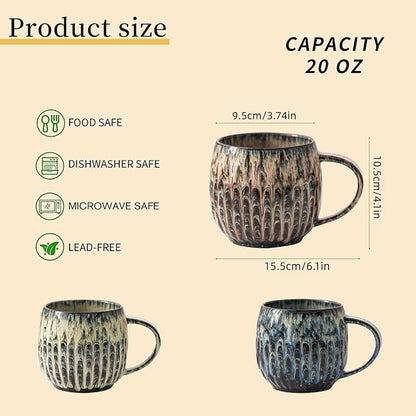Large Ceramic Coffee Mug - 20oz Big Tea Cup - Image 2