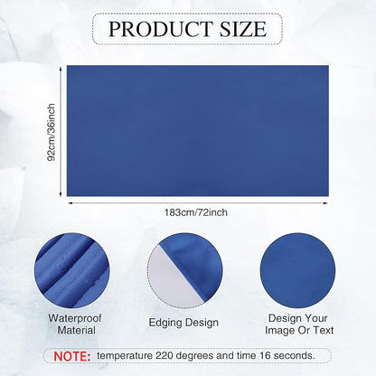 1 Pcs Blue Sublimation Table Runners Blanks 36 x 72 Inch Polyester Table Banner - Image 3