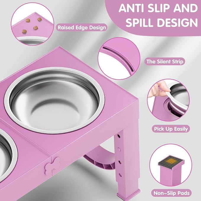 XIAZ Elevated Dog Bowls Large Breed Raised Dogs Bowl Stand Large/Medium Sized - Image 5