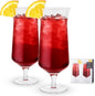 Viski Raye Hurricane Glasses, Tropical Cocktail Glass, Crystal Glasses Gift set by VISKI