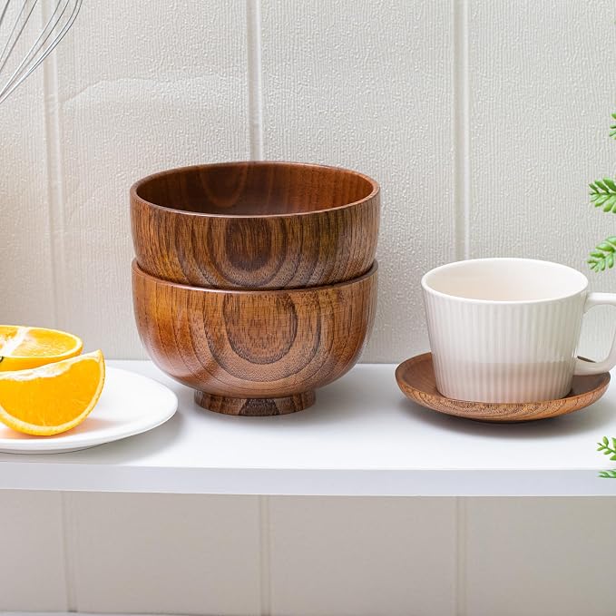Handmade Wood Bowl, for Rice, Decoration - Image 3