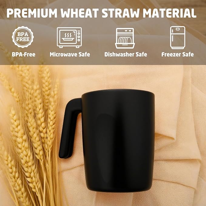Wheat Straw Coffee Cups 16 OZ, Wheat Straw Cups - Image 3