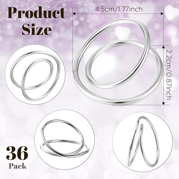 Inbagi 36 Pcs Metal Spiral Napkin Rings Buckles Simple Alloy Rings Serviette - Image 2