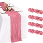 4 Pack Cheesecloth Table Runner 10FT Dusty Rose Table Runner Boho Gauze Cheese by Showgeous