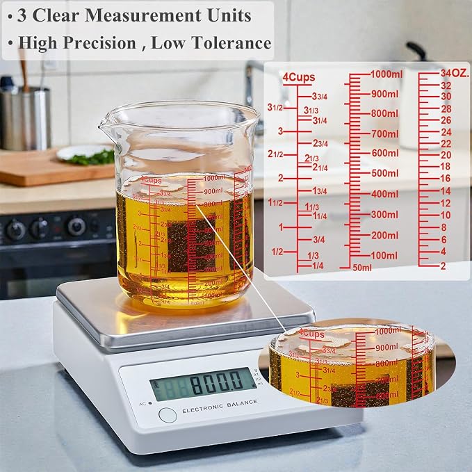 High Borosilicate Glass Measuring Cup-V-Shaped Spout，Glass Measuring Beaker - Image 6