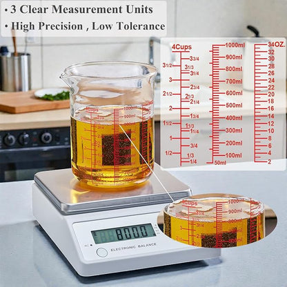 High Borosilicate Glass Measuring Cup-V-Shaped Spout，Glass Measuring Beaker - Image 6