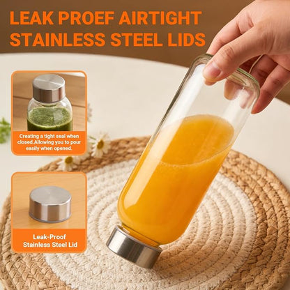 Sursip 16 oz Glass Juice Bottles - Image 5