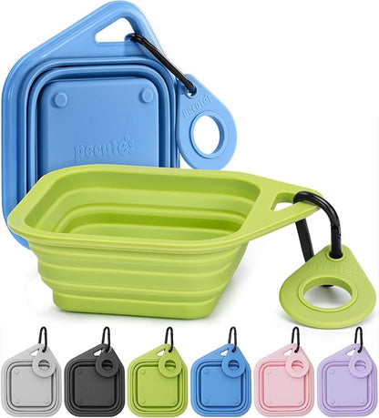 Pecute 2 Pack Foldable Dog Bowls by pecute