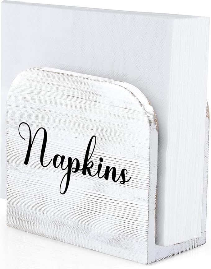 ALELION White-washed Wood Napkin Holder by ALELION