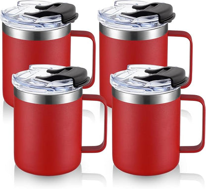 12oz Insulated Travel Coffee Mug by ALOUFEA