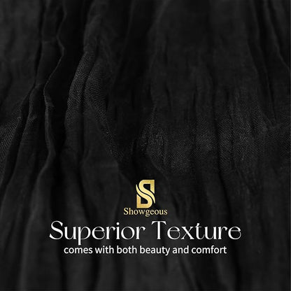 Showgeous 18 Pack Black Cheesecloth Table Runner, 17 x 108 Inches | Boho - Image 4