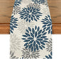Artoid Mode Dahlia Aqua Floral Pinnata Flower Winter Table Runner, Seasonal by ArtoidMode