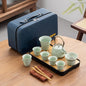 Travel tea set, Portable ceramic tea set, Chinese tea set, Tea sets by Unknown