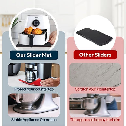 3 Pack Heat Resistant Mats for Countertop – Heat Pad Protector & Appliance Sliders for Kitchen – Cut to fit, Compatible with Ninja, Cuisinart, KitchenAid, Keurig & More