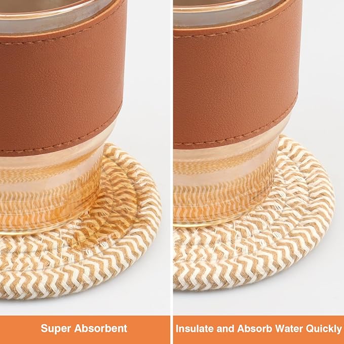 4.8" Drink Cotton Coasters Set of 2 - Image 4