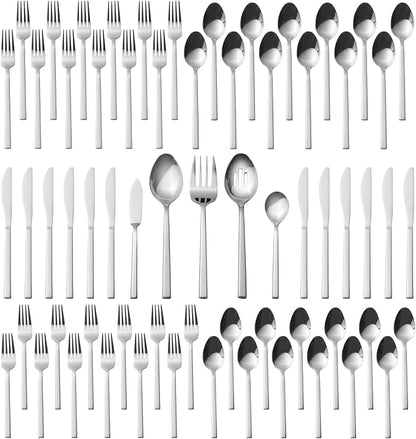 Alata Cube 65-Piece Forged Stainless Steel Flatware Set Cutlery Set by Alata