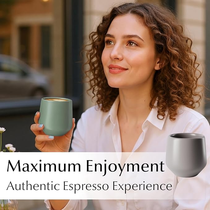 MIAMIO - Espresso Cups Set of 4 / Mug, Ceramic - Luxe | Ceramic espresso cups - Image 4