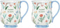 Oneida First Blooms Blue Porcelain Mug Set by Oneida