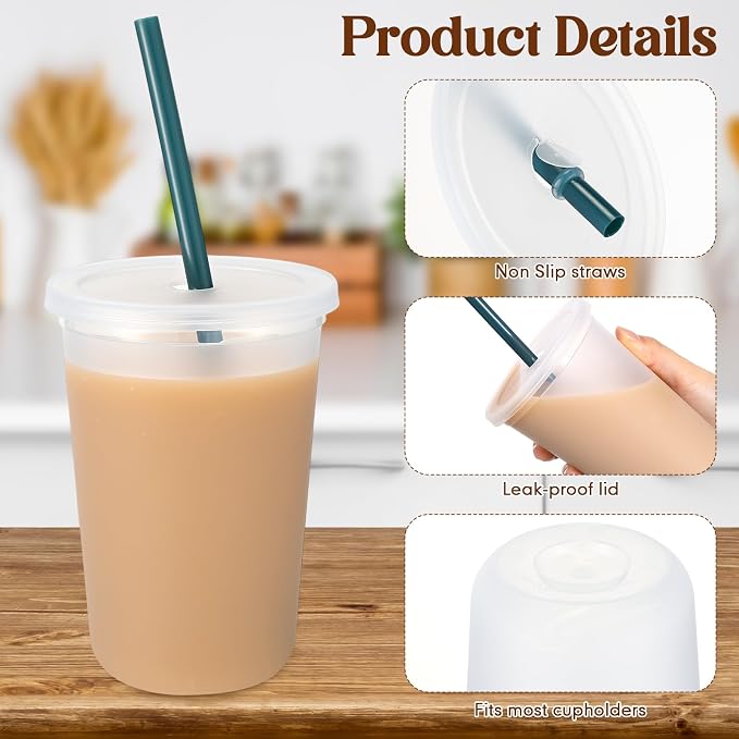 Lounsweer 15 Pcs Clear Reusable Cups - Image 4