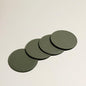 OLETHA Aesthetic Round Drink Coasters, dining tables & office desks; wipe clean by OLETHAD%C3%A9cor