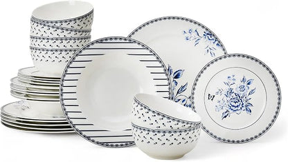 24-Piece Bone China Dinnerware Set in Gift Box, Service by STP-Goods