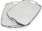 TP Melamine Serving Trays with Handles, 17” x 12”, Rustic White | Rectangular by TastePrime