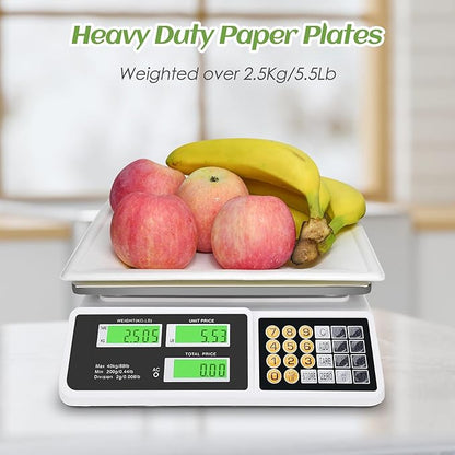 Compostable Disposable Paper Plates Set -[300 Pcs]10 inch 8 inch Heavy Duty Biodegradable Square Plates and Spoons,Forks,Knives,Napkins-Eco-Friendly Party Bulk