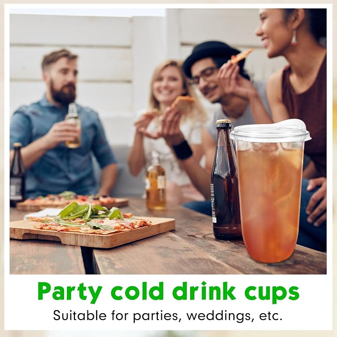 Baderke 25 Pcs Clear Plastic Cups - Image 6