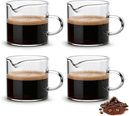 Gulex Espresso Cups Set of 4 Glass Coffee Cups by Gulex