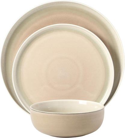 Gibson Elite Island Bay 12-Piece New Bone China Dinnerware Set Service - Image 8