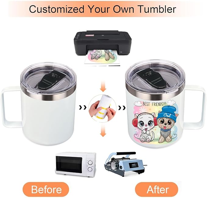 Volhoply 14oz sublimation Insulated Stainless Steel Coffee Mug - Image 2