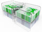Clear Acrylic Gravity-Fed Napkin Holder with Weighted Arm, 6.5x6.5 Inch - SET OF 2, Keeps Napkins in Place for Home & Commercial Use