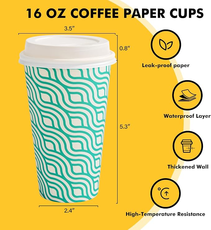 RACETOP 16 oz Paper Coffee Cups - Image 2