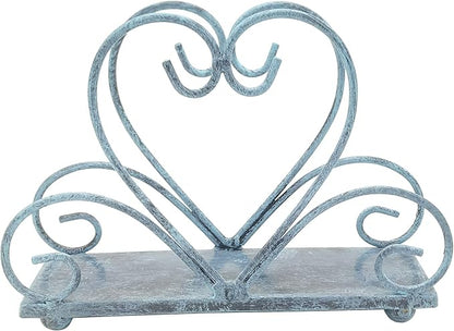 Metal Table Napkin Holder Freestanding Tissue Dispenser (Turquoise)