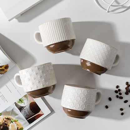 Large Ceramic Coffee Mug Set of 4 - Image 7