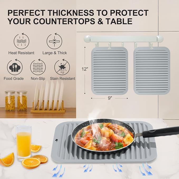 9"x12" Heat Resistant Silicone Trivets - Image 4