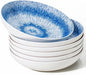 Yeacccng Pasta Bowls Set of 6, 8.7 Inch 39 Oz Colorful Reactive Glaze Ceramic by Yeacccng