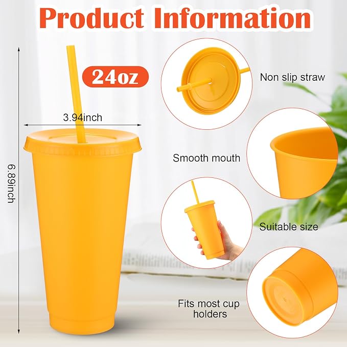 Honeydak 60 Pack Tumbler with Straw and Lid Bulk Cups - Image 3