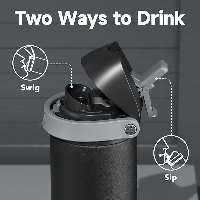24 oz Insulated Water Bottle for Sports: Meoky Stainless Steel Water Bottle - Image 3