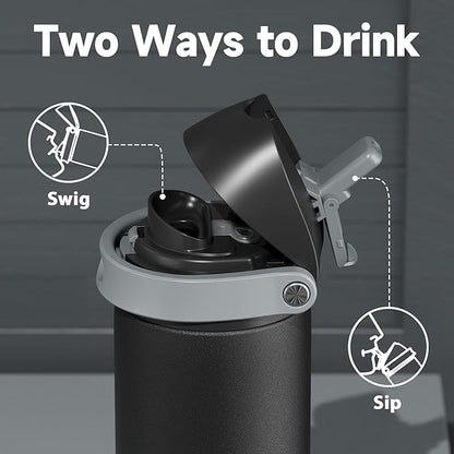 24 oz Insulated Water Bottle for Sports: Meoky Stainless Steel Water Bottle - Image 3