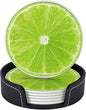 6 Pack Tropical Lime Slice Coaster by GTEVUTS