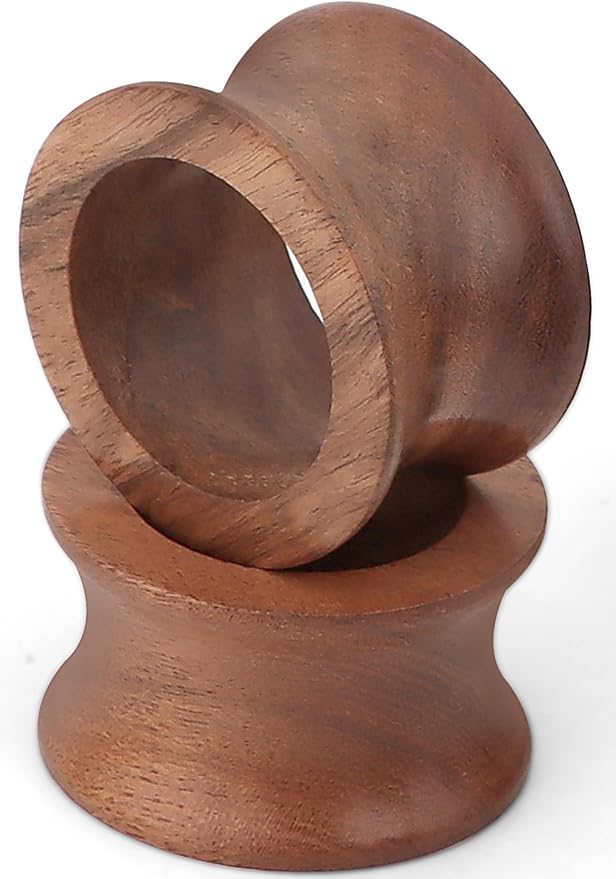 Acacia Wood Napkin Rings, rustic farmhouse style, 2.25x2.25x1.25 in each - Image 8