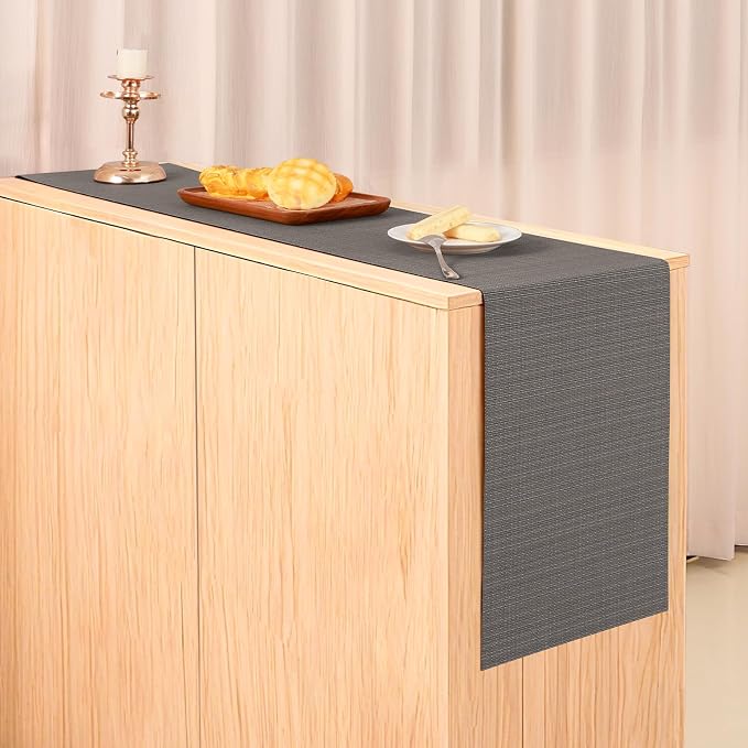 Table Runner 55 Inches Long, Vinyl Woven Heatproof Table Runners | Washable - Image 6