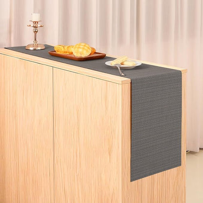 Table Runner 55 Inches Long, Vinyl Woven Heatproof Table Runners | Washable - Image 6