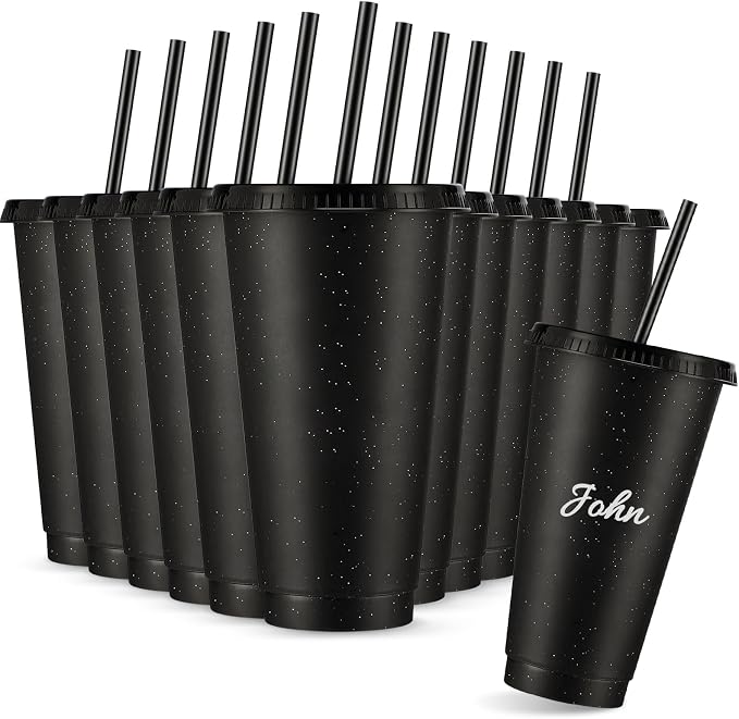 Amyhill 12 Pcs Reusable Glitter Cups by Amyhill