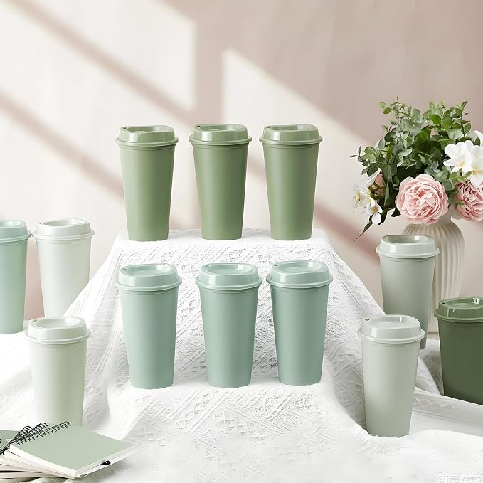 FillTouch 12 Pcs 16 oz Reusable Coffee Cups - Image 4